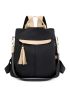 Tassel Decor Functional Backpack