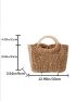 Drawstring Design Straw Bag Small For Vacation