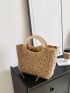 Drawstring Design Straw Bag Small For Vacation