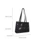 Sequin Decor Square Bag Butterfly Pattern