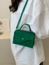 Mini Crocodile Embossed Flap Square Bag