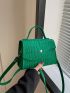 Mini Crocodile Embossed Flap Square Bag