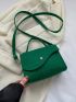 Mini Crocodile Embossed Flap Square Bag