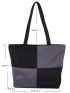 Two Tone Shoulder Tote Bag