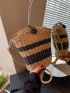 Mini Two Tone Straw Bag