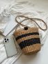 Mini Two Tone Straw Bag