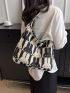 Cartoon Print Shoulder Bag Kawaii Hobo Bag