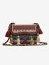 Mini Random Geometric Pattern Tassel Decor Square Bag