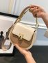 Mini Two Tone Flap Saddle Bag