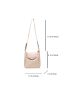 Minimalist Flap Square Bag With Inner Pouch