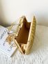 Glitter Decor Chain Box Bag