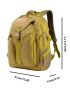 Men Release Buckle Outdoor Camping Bag Patch Decor Functional Backpack