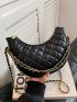 Quilted Chain Hobo Bag