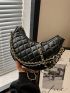 Quilted Chain Hobo Bag