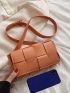 Minimalist Braided Design Crossbody Bag