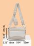 Colorblock Crossbody Bag Straw Bag With Small Pouch