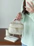 Mini Quilted Pattern Chain Bucket Bag