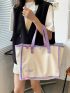 Contrast Binding Shopper Bag