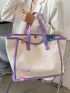 Contrast Binding Shopper Bag