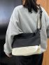 Colorblock Large Capacity Crossbody Bag