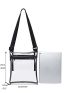 Minimalist Clear Bag Stadium Approved Clear Concert Crossbody Purse Bag with Inner Pocket and Adjustable Strap