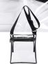 Minimalist Clear Bag Stadium Approved Clear Concert Crossbody Purse Bag with Inner Pocket and Adjustable Strap