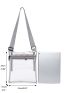 Minimalist Clear Bag Stadium Approved Clear Concert Crossbody Purse Bag with Inner Pocket and Adjustable Strap