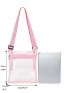 Minimalist Clear Bag Stadium Approved Clear Concert Crossbody Purse Bag with Inner Pocket and Adjustable Strap