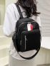 Colorblock Classic Backpack Black Fashion Backpack For School