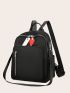 Colorblock Classic Backpack Black Fashion Backpack For School