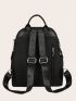 Colorblock Classic Backpack Black Fashion Backpack For School