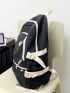 Letter Patch Decor Classic Backpack