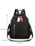 Minimalist Fashion Backpack Random Zipper Direction Classic Backpack