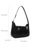 Small Hobo Bag Crocodile Embossed Minimalist Elegant