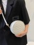 Mini Crocodile Embossed Circle Bag