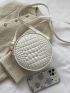 Mini Crocodile Embossed Circle Bag