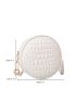 Mini Crocodile Embossed Circle Bag