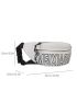 Letter Graphic Waist Bag