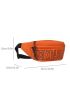 Neon Orange Letter Graphic Fanny Pack