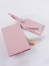 2pcs New Style PU Passport Cover Letter Women Men Travel Wedding Passport Cover Holder Travel Tag