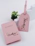 2pcs New Style PU Passport Cover Letter Women Men Travel Wedding Passport Cover Holder Travel Tag