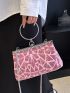 Sequin & Rhinestone Decor Chain Square Bag