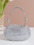 Mini Rhinestone Decor Chain Evening Bag