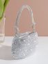 Mini Rhinestone Decor Chain Evening Bag