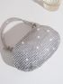 Mini Rhinestone Decor Chain Evening Bag