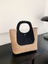 Two Tone Straw Bag