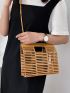 Hollow Out Design Chain Square Bag