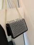 Mini Studded Decor Chain Flap Square Bag