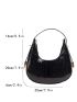 Mini Hobo Bag Snakeskin Embossed PU For Daily Life