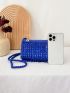 Mini Neon Blue Square Bag